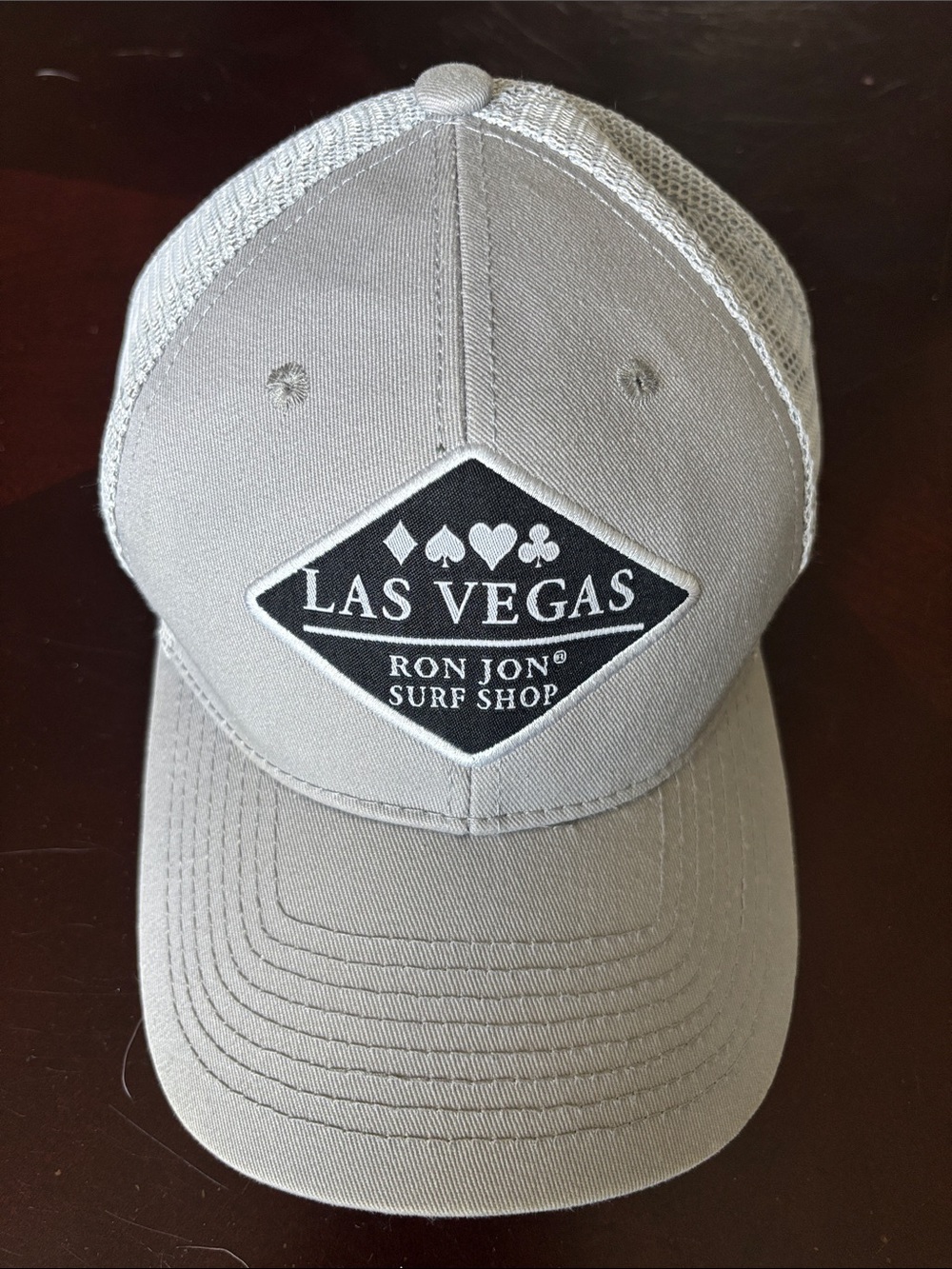 Ron Jon Las Vegas Patch Trucker Adjustable Cap - Light Gray